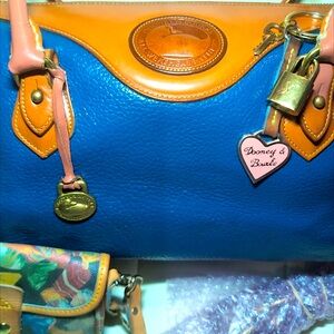 "Dooney & Bourke" Deep Teal "AWL, Lock & Key Satchel"